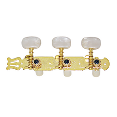 Dr Parts Classical Gold Plated Machine Heads Gold Posts (3-a-side)