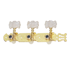 Dr Parts Classical Gold Plated Machine Heads Pearloid Butterfly Buttons (3-a-side)
