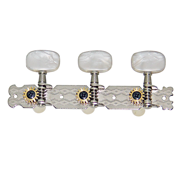 Dr Parts Classical Nickel Machine Heads Pearloid Buttons (3-a-side)