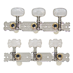 Dr Parts Classical Nickel Machine Heads Pearloid Buttons (3-a-side)