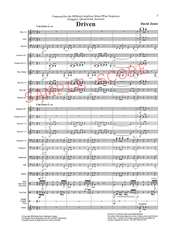 Driven, David P. Jones Concert Band Chart Grade 3.5
