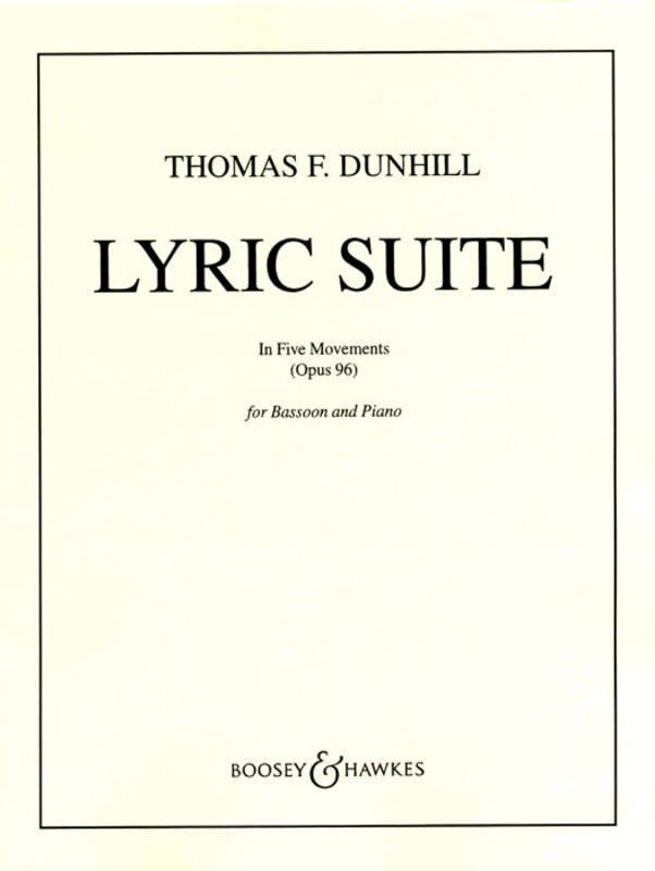 Dunhill - Lyric Suite Op. 96 Bassoon/Piano-Woodwind-Boosey & Hawkes-Engadine Music