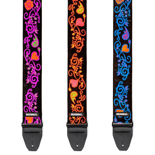 Dunlop 2" Jimi Hendrix Blacklight Monterey Guitar Strap - Various