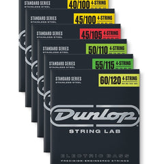Dunlop Bass Guitar Stainless Steel Round Wound 4-String Set - Various