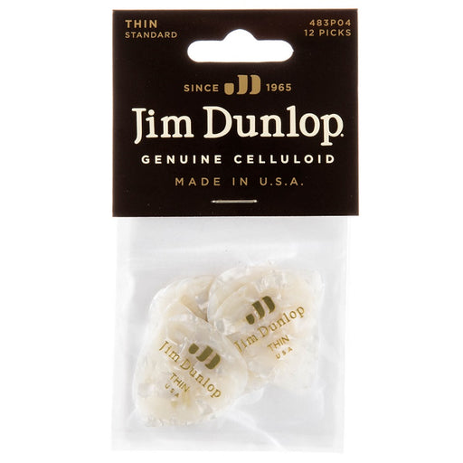 Dunlop Celluloid White Pearloid Picks 12 Pack