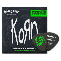 Dunlop Electric Guitar Nickel Wound Heavy Core 7-String Set - Korn