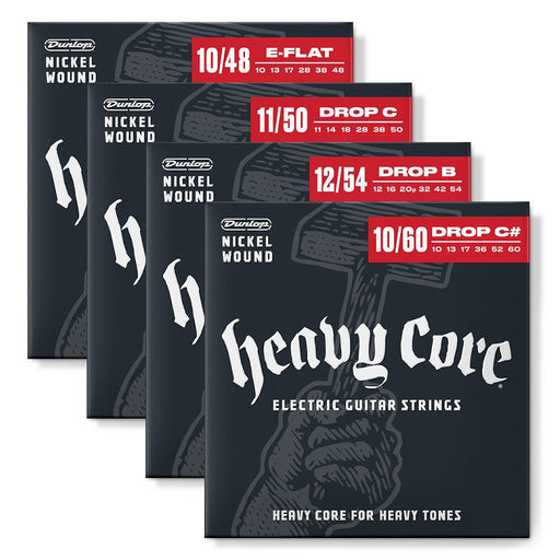 Dunlop Electric Guitar Nickel Wound Heavy Core String Set - Various