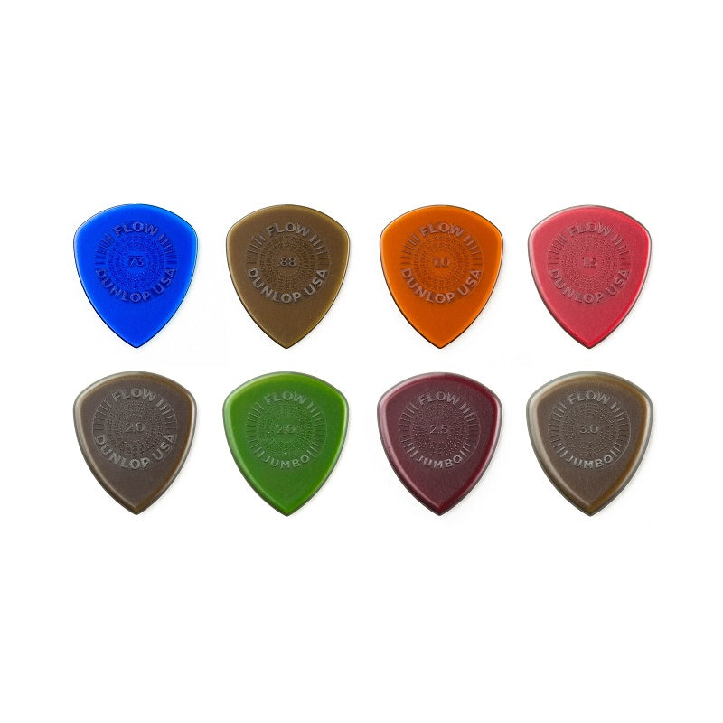 Dunlop Flow Picks with Grip Variety Pack (8)