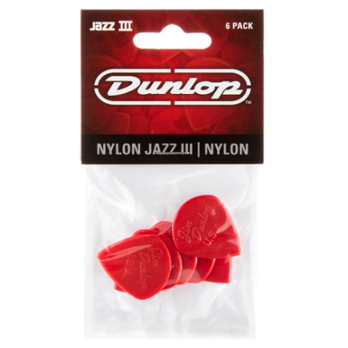 Dunlop Jazz III Nylon Picks 6 Pack