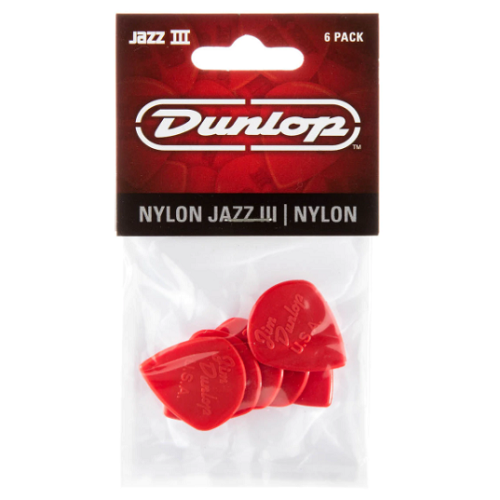 Dunlop Jazz III Nylon | XL Picks 6 Pack