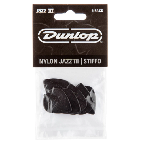 Dunlop Jazz III Stiffo 6 Pack Picks