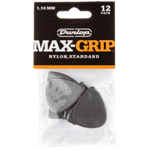 Dunlop Max-Grip Nylon Standard Picks 12 Pack (1.14mm)