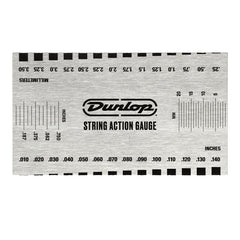 Dunlop string action gauge with measurement scales on a white background