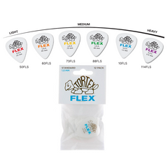 Dunlop Tortex Flex Standards Guitar Pick 12-Pack - Various