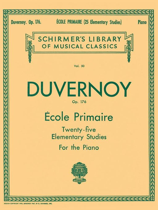 Duvernoy - Ecole Primaire (25 Elementary Studies) Op. 176, Piano