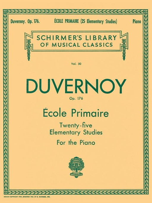 Duvernoy - Ecole Primaire (25 Elementary Studies) Op. 176, Piano