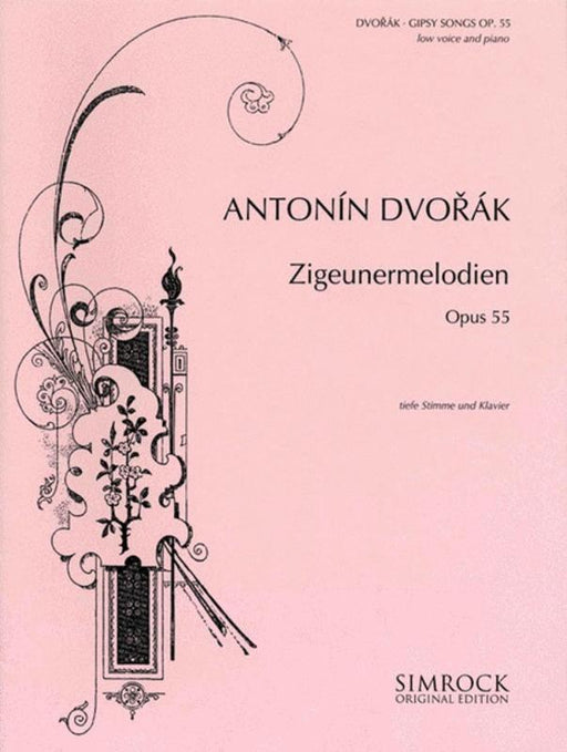 Dvorak - Gipsy Songs Op 55 Zigeunermelodie, Low Voice & Piano-Vocal-Simrock-Engadine Music