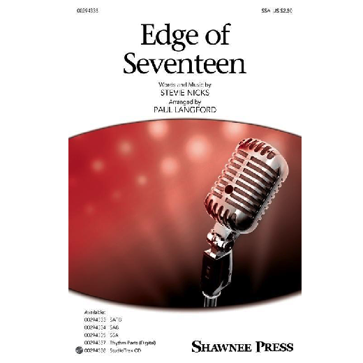 Edge of Seventeen Arr. Paul Langford, Roger Glover SATB Choral