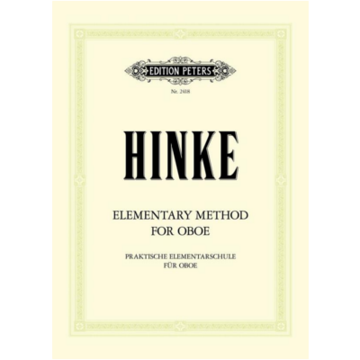 Elementary Method for Oboe, Gustav Hinke-Woodwind-Edition Peters-Engadine Music