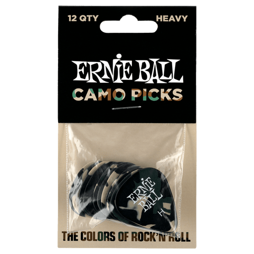 Ernie Ball Camouflage Celluslose Heavy Picks (12 Pack)