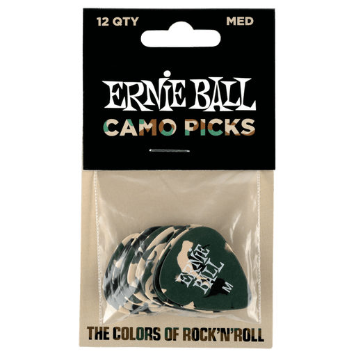 Ernie Ball Camouflage Celluslose Medium Picks (12 Pack)