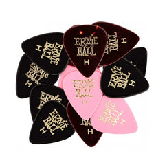 Ernie Ball Heavy Assorted Colour Cellulose Picks (12 Pack)