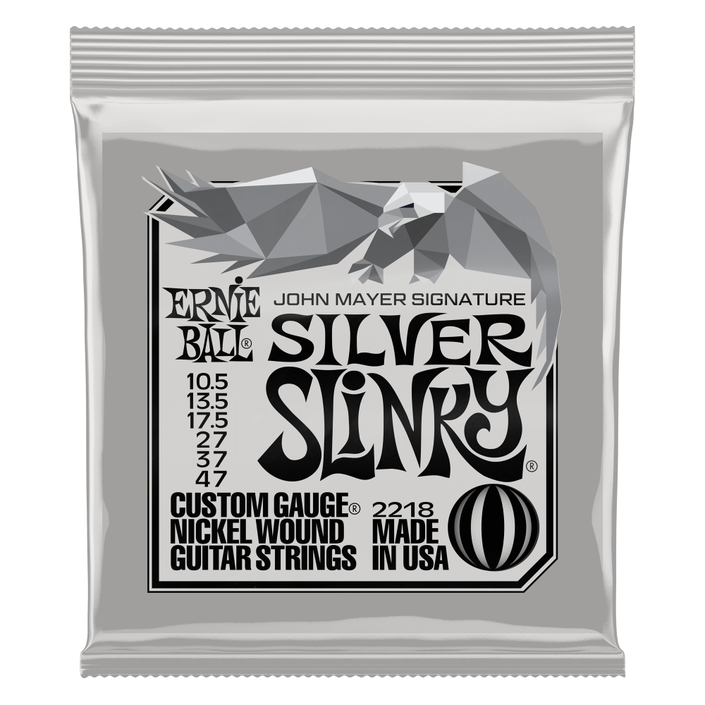 Ernie Ball John Mayer Silver Slinky Wound Electric Guitar Strings - 10.5-47