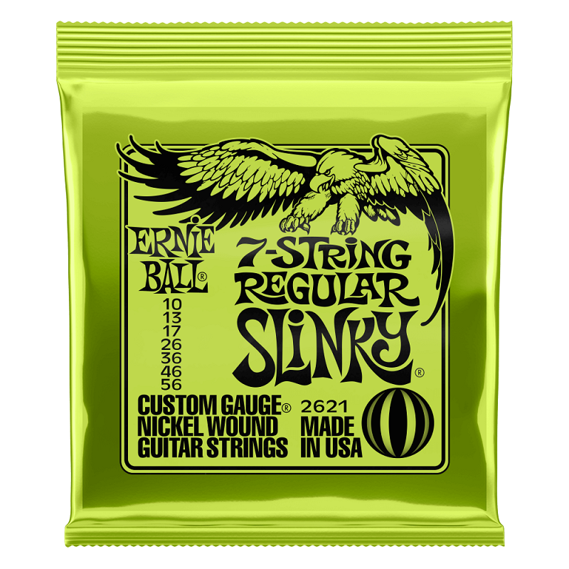 Ernie Ball Regular Slinky Nickel Wound 7-String Electric Guitar Strings - 10-56 Gauge