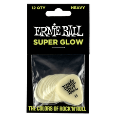 Ernie Ball Super Glow Celluslose Heavy Picks (12 Pack)