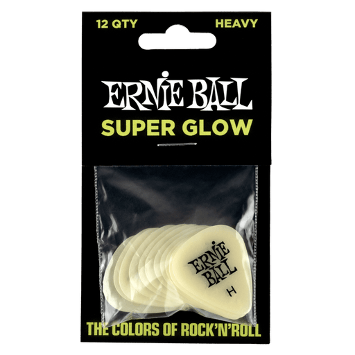 Ernie Ball Super Glow Celluslose Heavy Picks (12 Pack)
