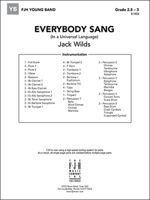 Everybody Sang (In a Universal Language), Jack Wilds Concert Band Grade 3