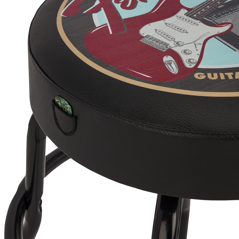 Fender Guitars & Amps Black Barstool with Pick Pouch 24