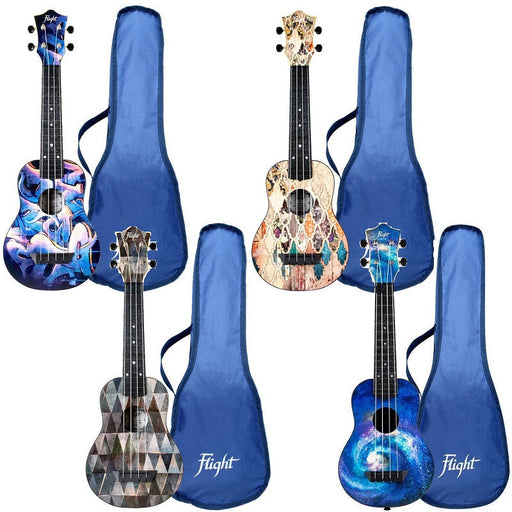 Flight ABS Travel Series Soprano Ukulele - Various Designs