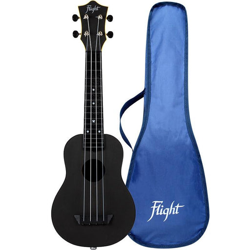 Flight Electro-acoustic Black Travel Soprano Ukulele