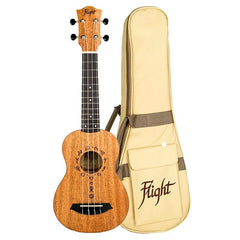 Flight DUS371 Mahogany Soprano Ukulele with Bag-Ukulele-Flight-Engadine Music