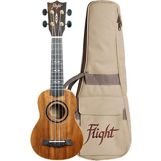 Flight Soprano Koa Ukulele with Bag