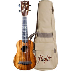 Flight Soprano Koa Ukulele with Bag