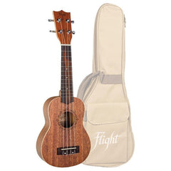 Flight DUS321 Soprano Ukulele Mahogany with Bag-Ukulele-Flight-Engadine Music