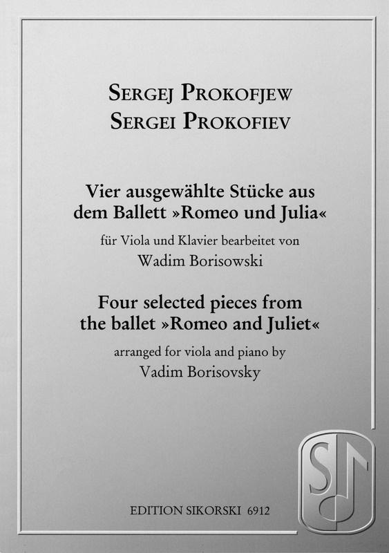 Four Selected Pieces from the Ballet Romeo and Juliet, Viola & Piano-Strings-Sikorski-Engadine Music