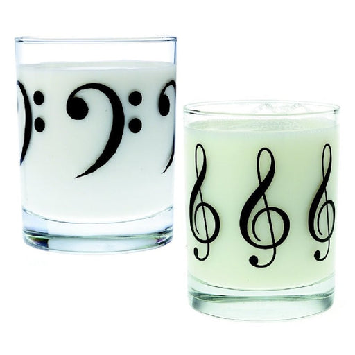 Glass Tumbler with Black Clef Imprint - Various