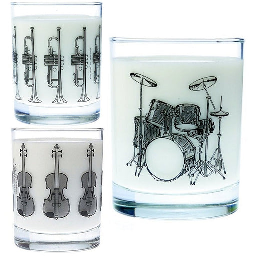 Glass Tumbler with Black Instrument Imprint - Various