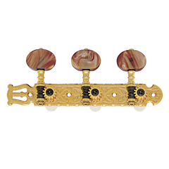 Gotoh Classical Machine Heads Coffee Swirl Buttons (3-a-side)