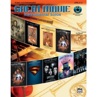 Great Movie Instrumental Solos - Piano Accompaniment Bk/CD-Piano & Keyboard-Alfred-Engadine Music