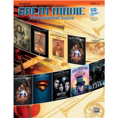 Great Movie Instrumental Solos - Trombone Bk/CD-Brass-Alfred-Engadine Music