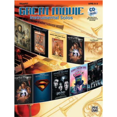 Great Movie Instrumental Solos - Trumpet Bk/CD-Brass-Alfred-Engadine Music