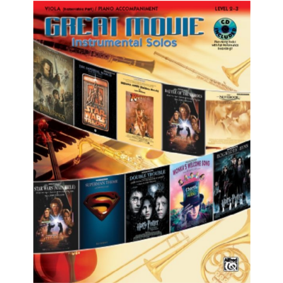 Great Movie Instrumental Solos for Strings - Viola Bk/CD-Strings-Alfred-Engadine Music