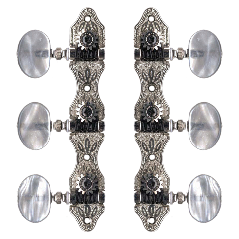 Grover Classical Machine Heads Deluxe Nickel | Gold (3-a-side)