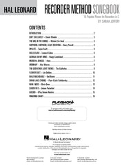 Hal Leonard Recorder Method Songbook BK/OLM
