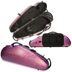 HQ Polycarbonate Half Moon Violin Case - Adjustable 4/4 - 1/2