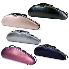 HQ Polycarbonate Half Moon Violin Case - Adjustable 4/4 - 1/2